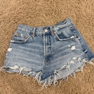 Zara Light Blue Denim Shorts
